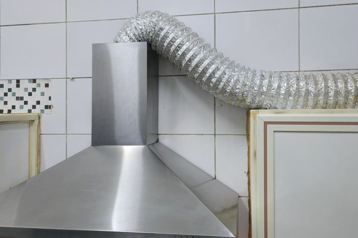 Kitchen hood degreased and polished after Bryant Hub kitchen deep clean